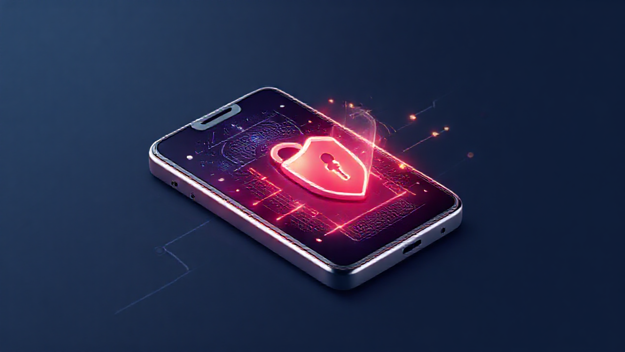 Imagem de destaque mostrando um smartphone com um escudo de proteção digital, simbolizando segurança máxima e proteção antivírus.