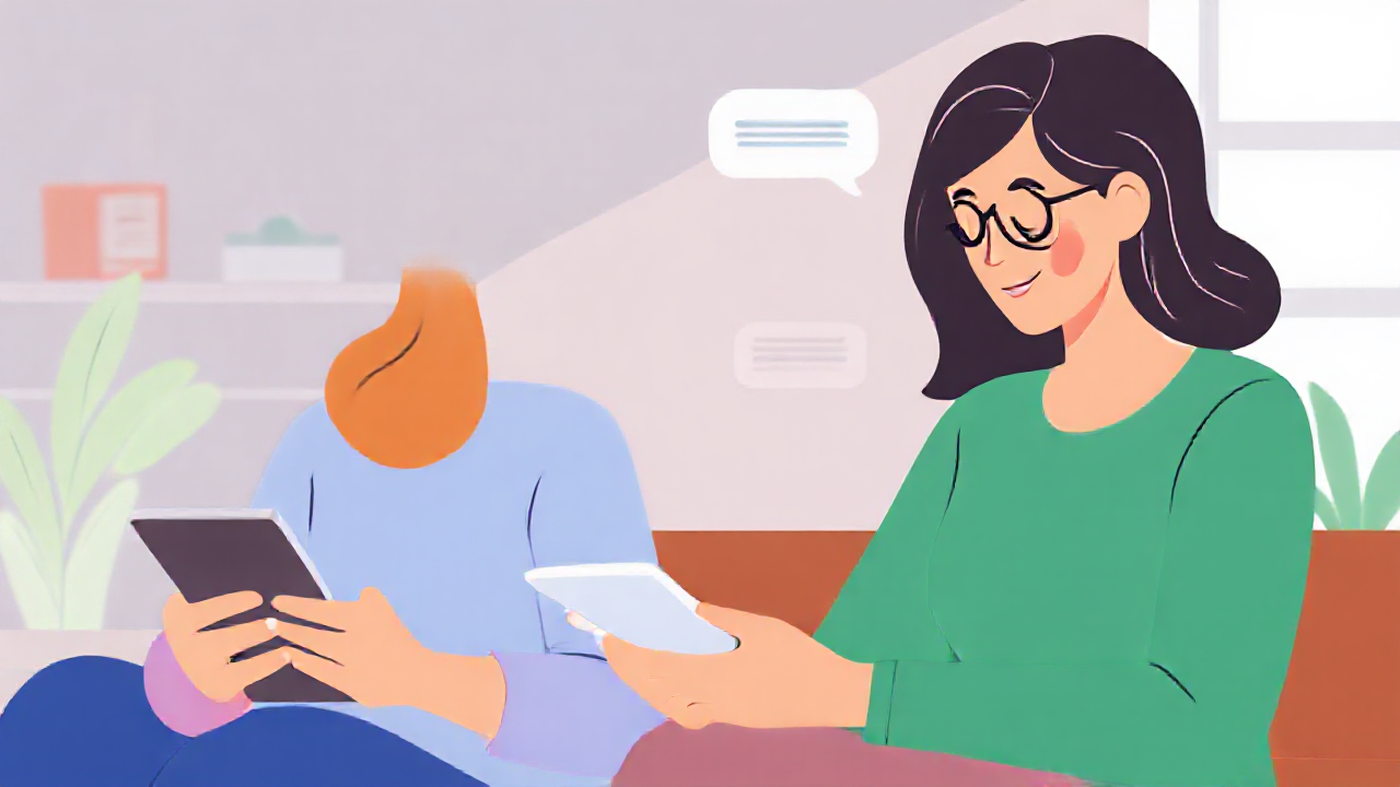 Imagem ilustrando um aplicativo de leitura de mensagens de outro messenger.