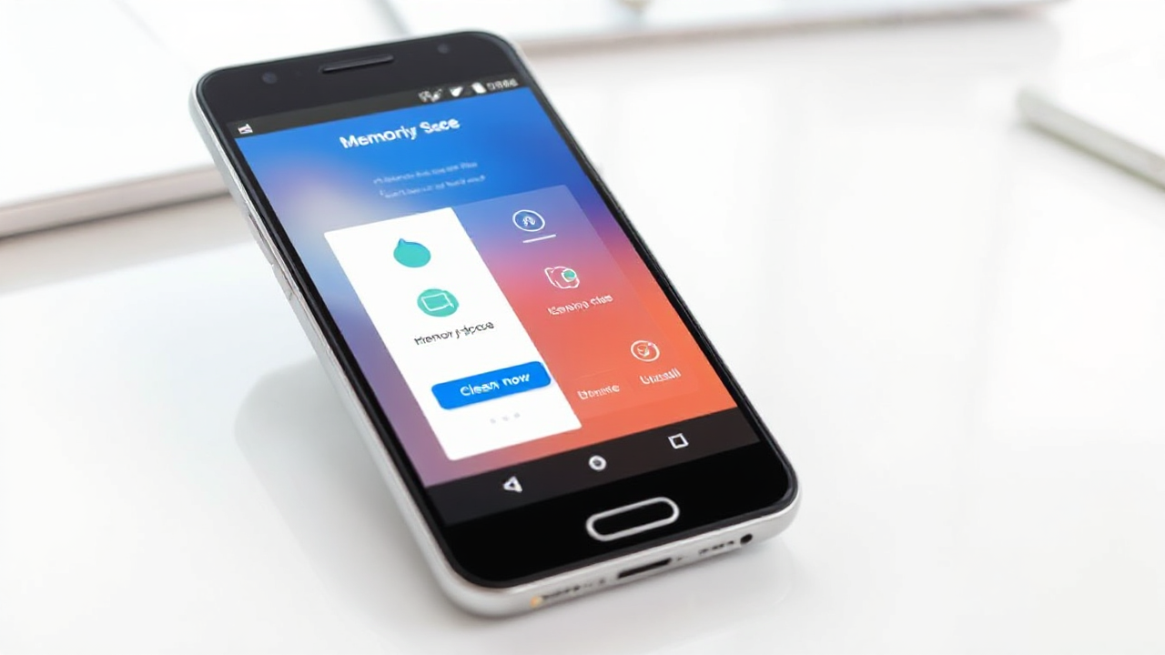 Imagem ilustrativa sobre limpeza e otimização de memória em celulares.