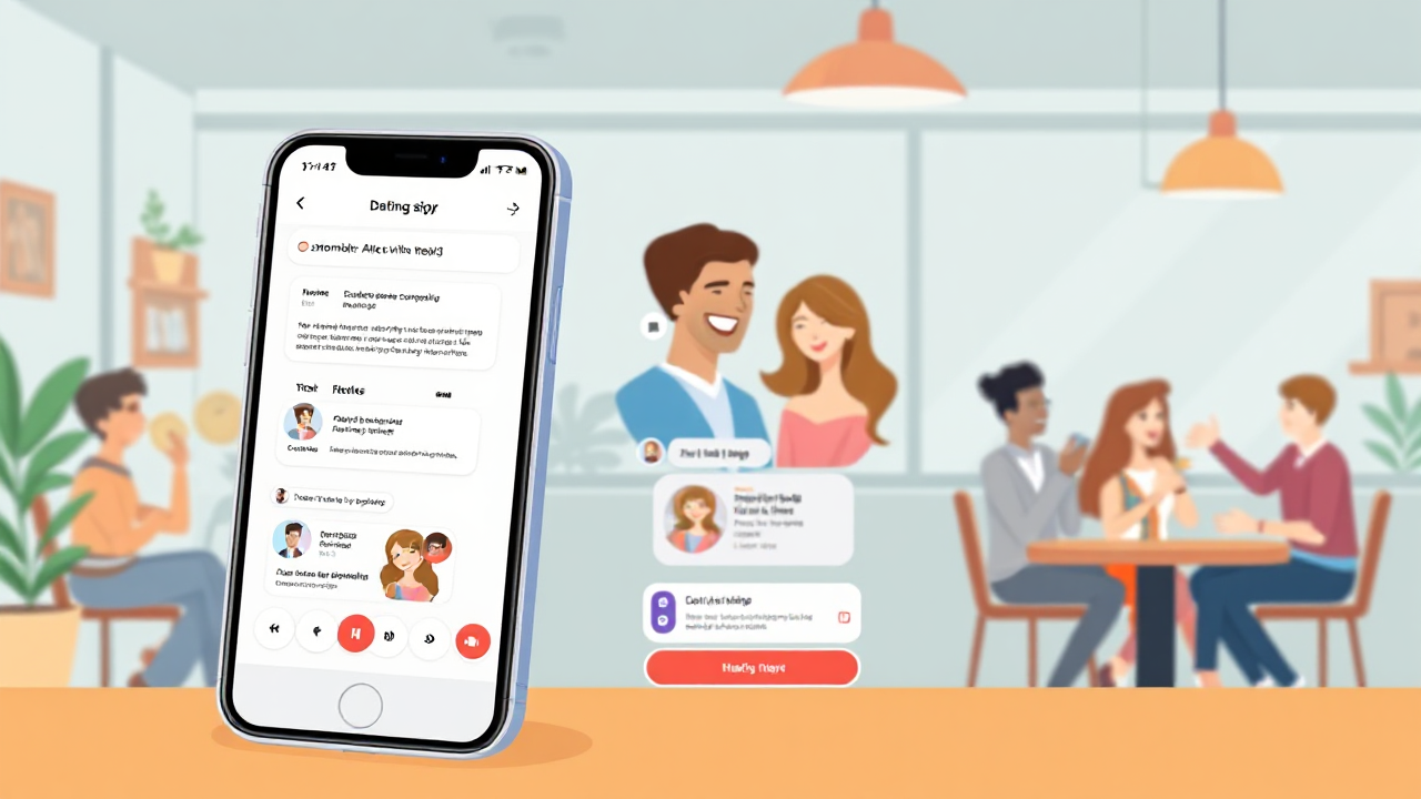 Usuário utilizando um aplicativo de relacionamento grátis para encontrar novas conexões.
