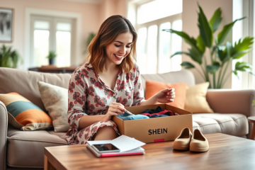 Imagem ilustrativa do programa da SHEIN onde usuários podem escolher produtos para testar gratuitamente.