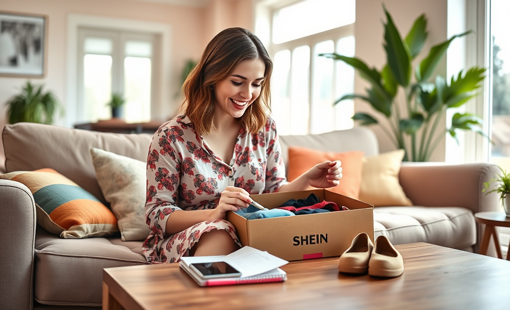 Imagem ilustrativa do programa da SHEIN onde usuários podem escolher produtos para testar gratuitamente.