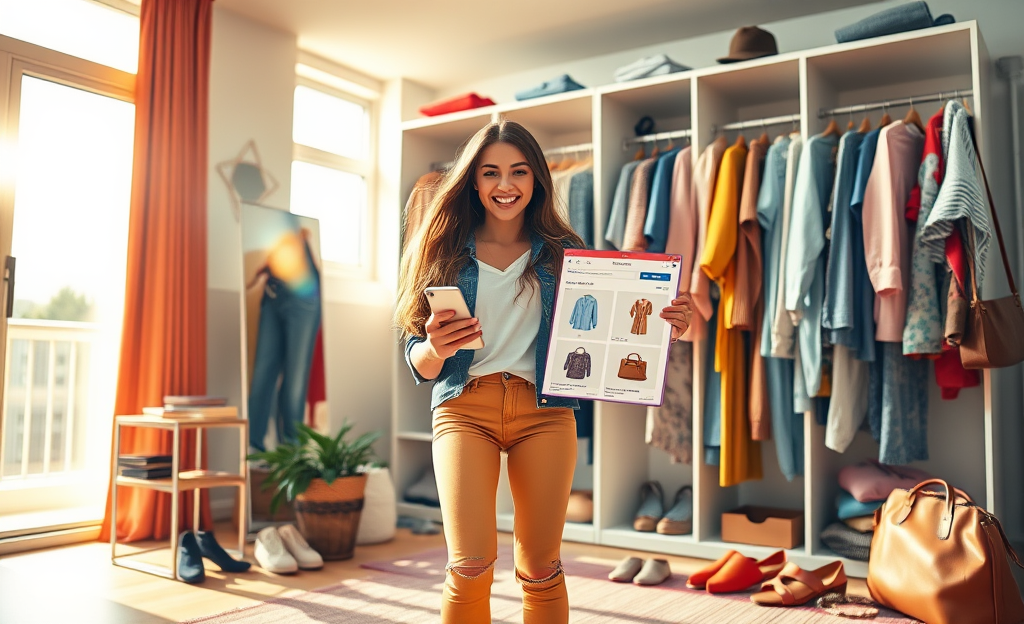 Imagem de roupas disponíveis na SHEIN que podem ser testadas de graça.