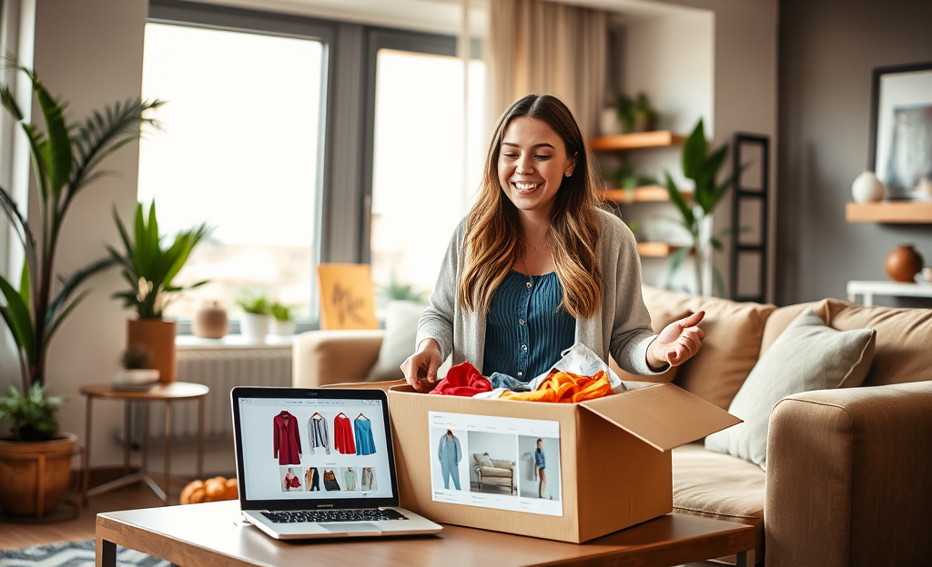 Imagem mostrando roupas enviadas pela SHEIN sem custo para o cliente.