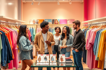 Imagem ilustrativa do Programa de Roupas Grátis da SHEIN, mostrando roupas disponíveis para os participantes do programa.